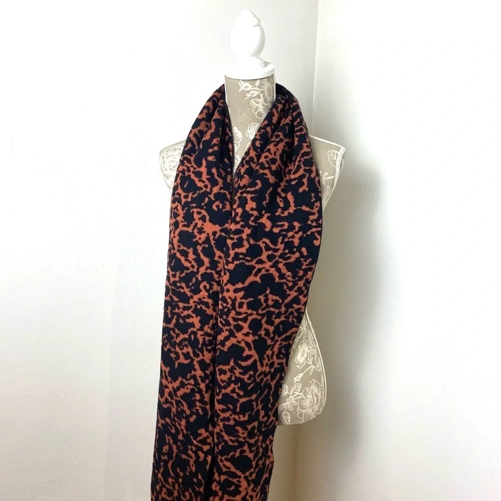 Men Cmmn Swd mustard yellow/black Cotton, Merino Wool and Cashmere-Scarf.